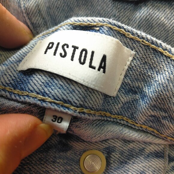 Pistola Women's Size 30 Gigi Low Rise Cut Off Nelson Blue Denim Shorts - Picture 5 of 6
